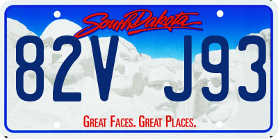 SD license plate 82VJ93
