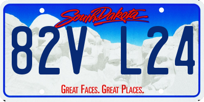 SD license plate 82VL24