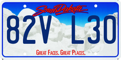 SD license plate 82VL30