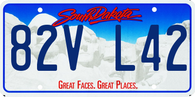 SD license plate 82VL42