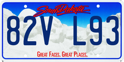 SD license plate 82VL93