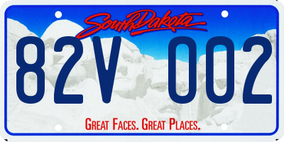 SD license plate 82VO02