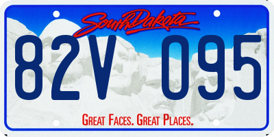 SD license plate 82VO95