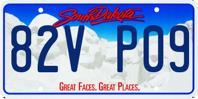 SD license plate 82VP09