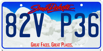 SD license plate 82VP36