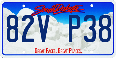SD license plate 82VP38