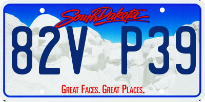 SD license plate 82VP39