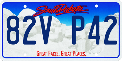 SD license plate 82VP42