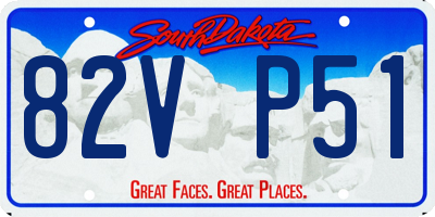 SD license plate 82VP51