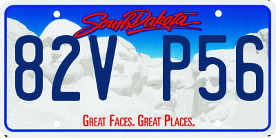 SD license plate 82VP56
