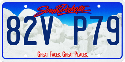 SD license plate 82VP79