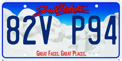SD license plate 82VP94