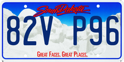 SD license plate 82VP96