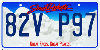 SD license plate 82VP97