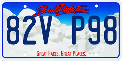 SD license plate 82VP98