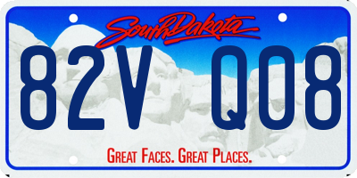 SD license plate 82VQ08