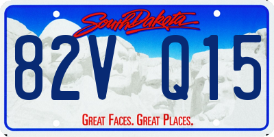 SD license plate 82VQ15