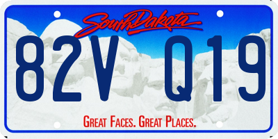SD license plate 82VQ19