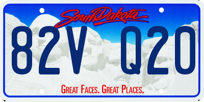 SD license plate 82VQ20