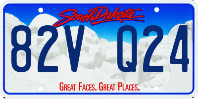 SD license plate 82VQ24