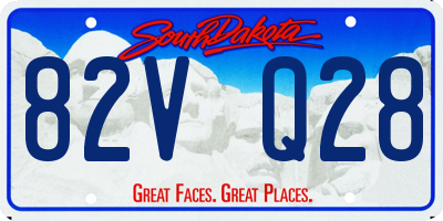 SD license plate 82VQ28