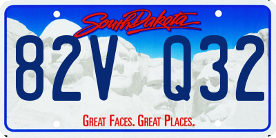 SD license plate 82VQ32