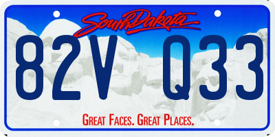 SD license plate 82VQ33