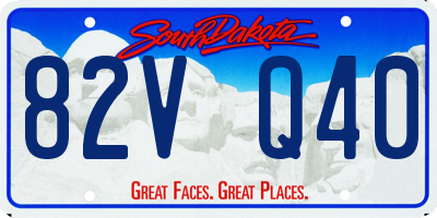 SD license plate 82VQ40