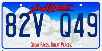 SD license plate 82VQ49