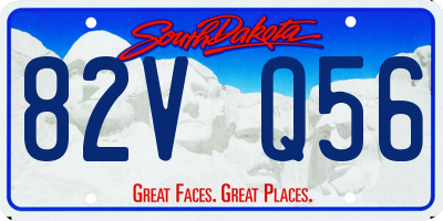 SD license plate 82VQ56