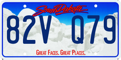 SD license plate 82VQ79