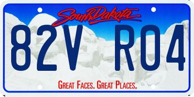SD license plate 82VR04