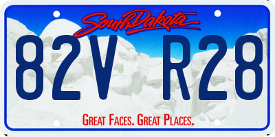 SD license plate 82VR28