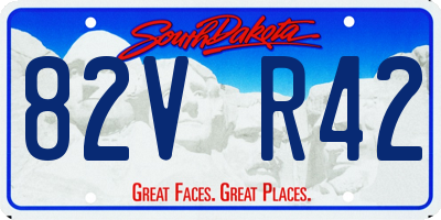 SD license plate 82VR42