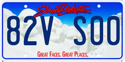 SD license plate 82VS00