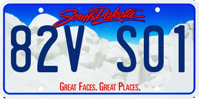 SD license plate 82VS01