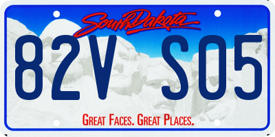 SD license plate 82VS05