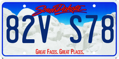 SD license plate 82VS78