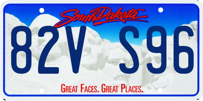 SD license plate 82VS96