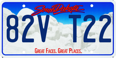 SD license plate 82VT22