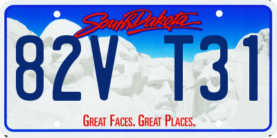 SD license plate 82VT31
