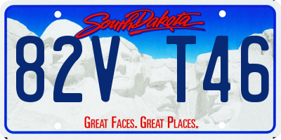 SD license plate 82VT46