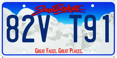 SD license plate 82VT91