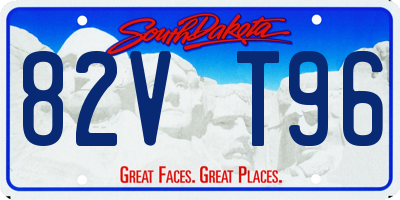 SD license plate 82VT96