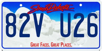 SD license plate 82VU26