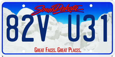 SD license plate 82VU31