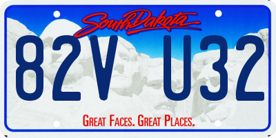 SD license plate 82VU32