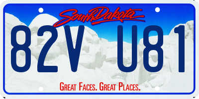 SD license plate 82VU81