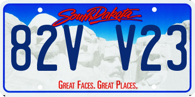 SD license plate 82VV23