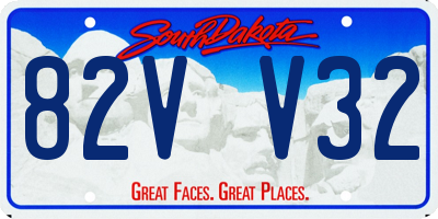 SD license plate 82VV32